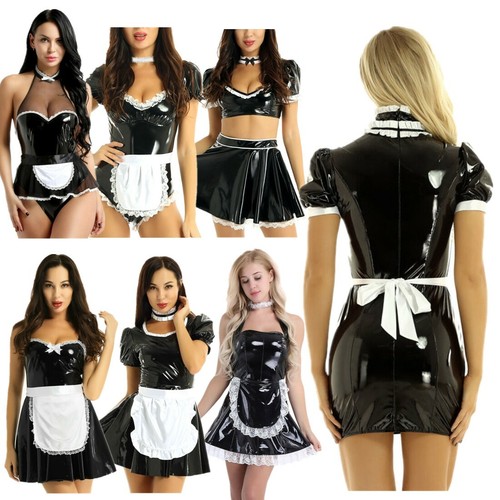 Women PVC Leather Naughty Fancy Dress 