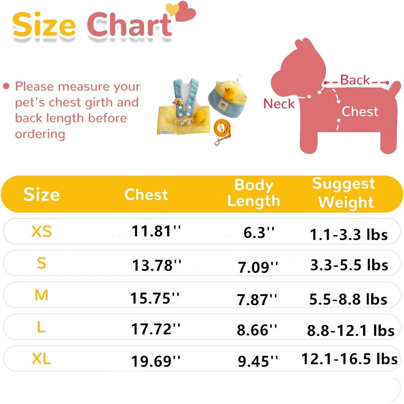 Dog Harness With Hat Cat Vest Leash Set Female Pet Clothes Puppy Collar Lead