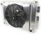 4 Row Radiator+Fan For 67 68 69 Small Block Chevy Camaro Firebird LS Engine Swap