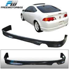 Fit 02-04 Acura RSX DC5 PU Unpainted Black Rear Bumper Lip Spoiler Diffuser