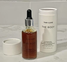 Tan-Luxe The Body Illuminating Self Tan Drops ~ MEDIUM-DARK ~ full size NIB