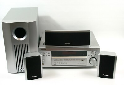 Pioneer Audio/Video Multichannel Receiver VSX-D414 w/Subwoofer 3 Speakers Remote