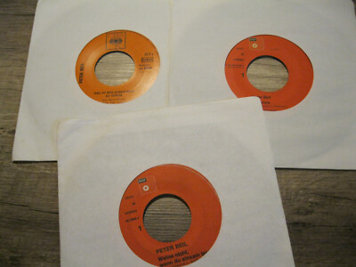 3x 7'' Single Peter Beil verschiedene Weine nicht / Sweet Caroline Vinyl BASF CBS