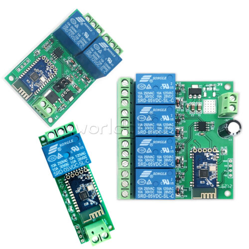 1/2/4 Channel Bluetooth Relay Module APP Control Switch IoT Smart Home DC 5V/12V - Picture 1 of 33