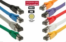 1Ft- 50Ft Cat.8 24AWG 40G RJ45 Network LAN Ethernet S/FTP Copper Lot Color Cable
