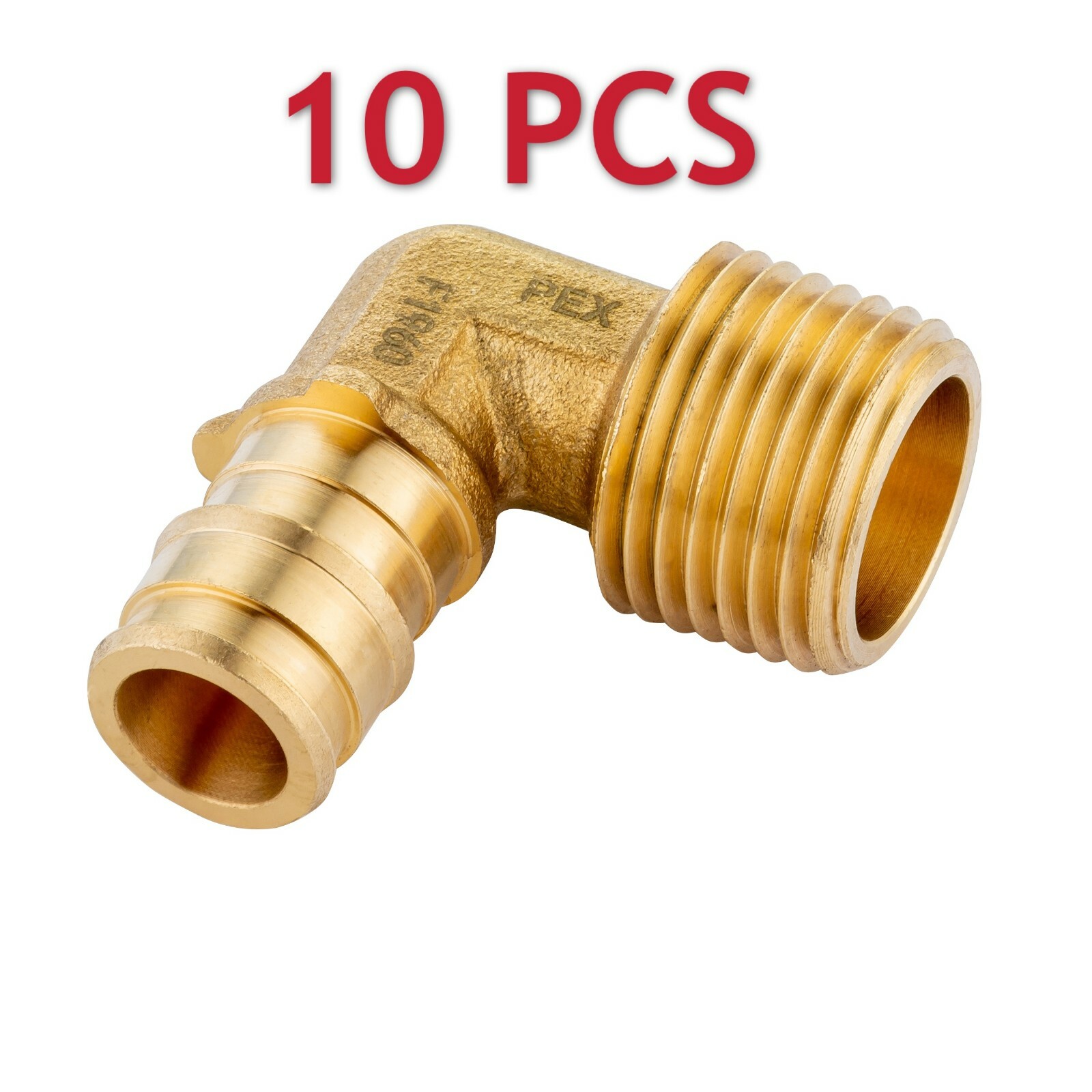 EFIELD 10 PCS Pex A 3/4"x1/2" MALE NPT Elbow Expansion Brass Fittings-- F1960