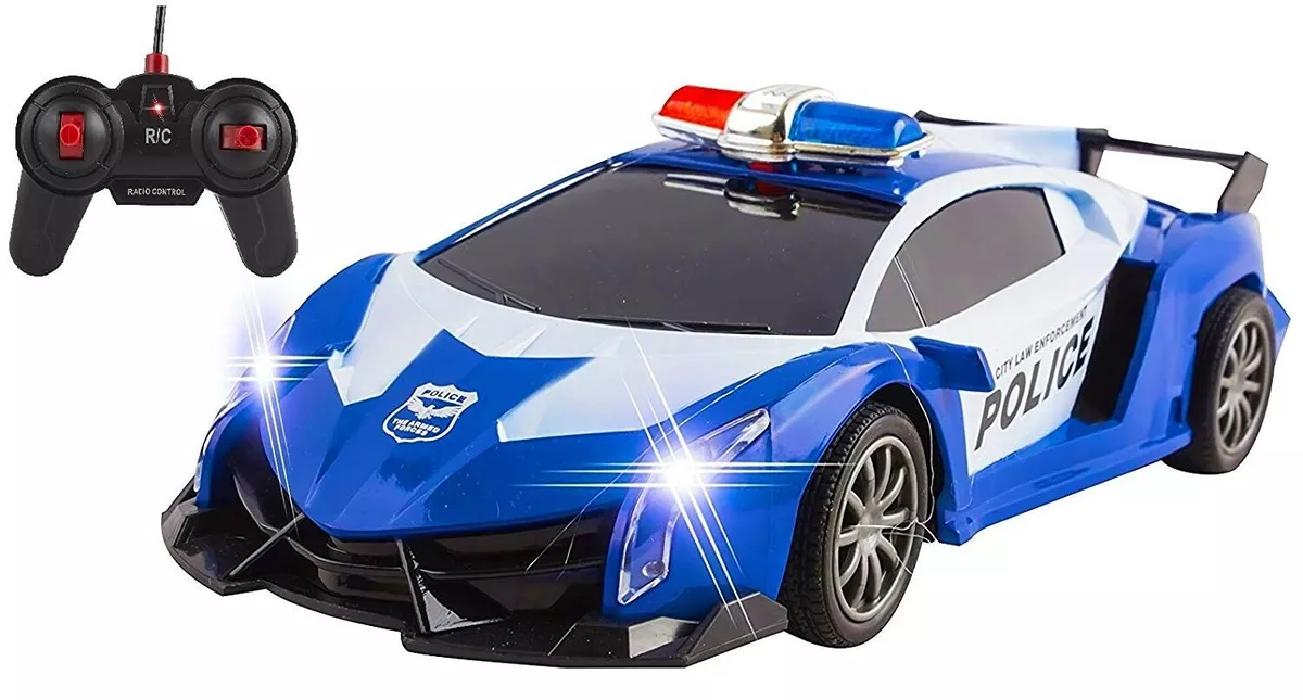 Police Racing Car Police Vehicle 1:16 LED Lights Remote-controlled