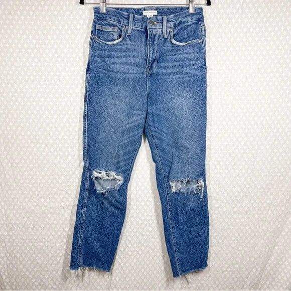 Good American Good Curve Straight Leg Minimalist Jeans
