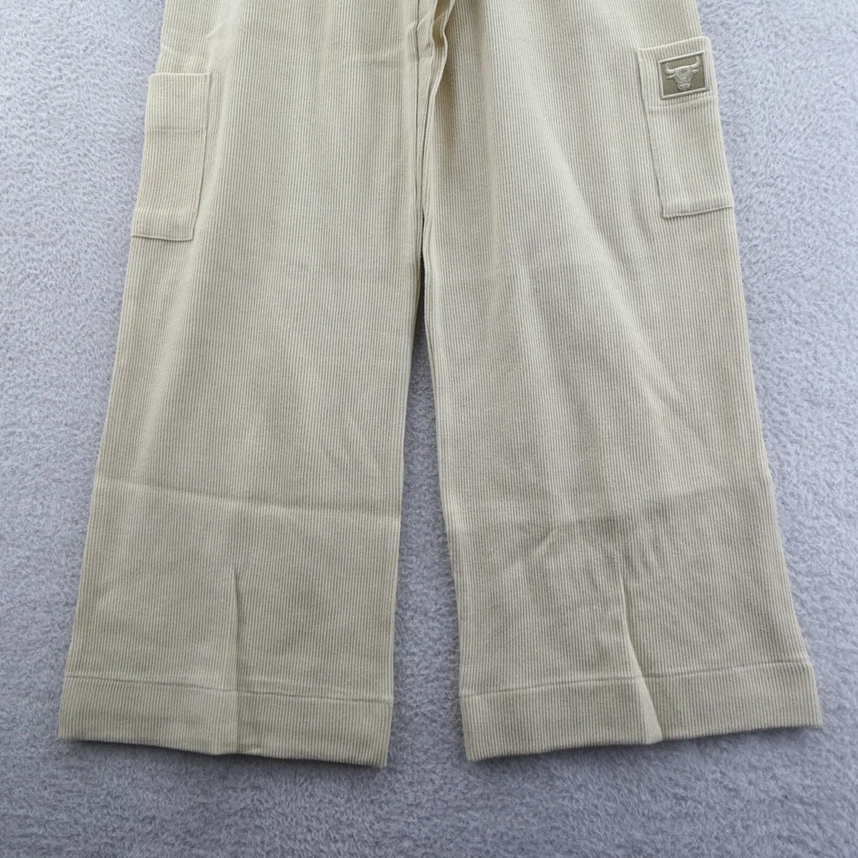 Chicago Bulls 运动裤女式小号米色罗纹针织阔腿 47 品牌 NBA — 第 2/4 张图片