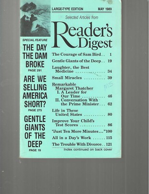 READER'S DIGEST Selected Articles LARGE PRINT - MAY 1989