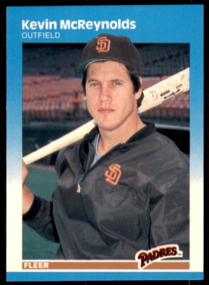 1987 Fleer Glossy Kevin McReynolds . San Diego Padres #425