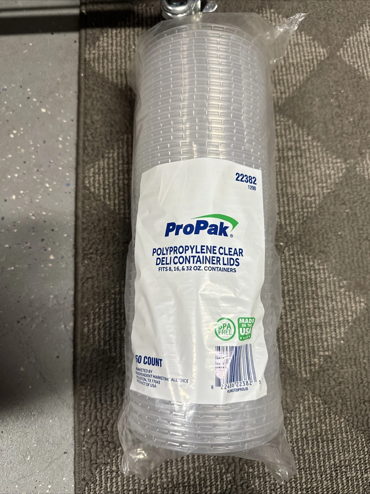 ProPak Clear Polypropylene Round Deli Container Lids 50 Count Fits 8/16/32 Oz