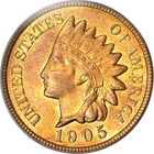 1905 1C Indian Cent PCGS MS64RD OGH (PHOTO SEAL)