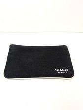 Chanel Beaute Black and White Cosmetics Pouch, Travel Bag