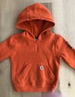 Boys Vintage Carhartt Blaze Orange 1/4 Zip Hoodie 3T — photo 2