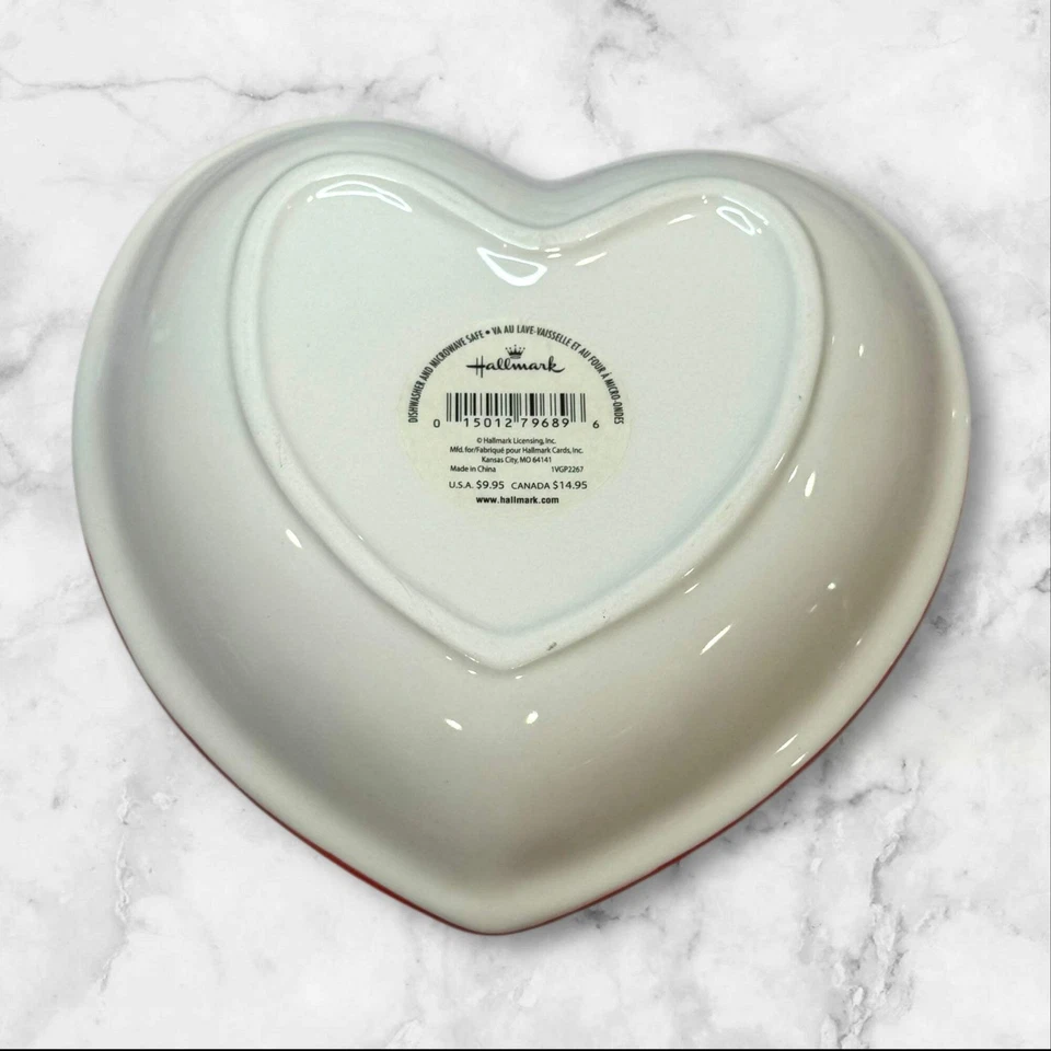 Hallmark Red Gingham Heart Salad Plates Set/4 8.5” | Excellent Condition Vintage - Imagem 3 de 3