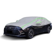 Half Car Cover Sedan with Green Reflective Strip, Hail Sedan see size table 