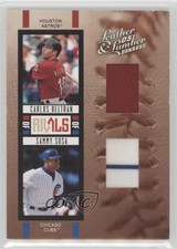 2005 Donruss Leather & Lumber Rivals Jersey /250 Carlos Beltran Sammy Sosa 4at