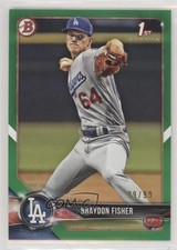 2018 Bowman Draft Green 29/99 Braydon Fisher #BD-82 s3g