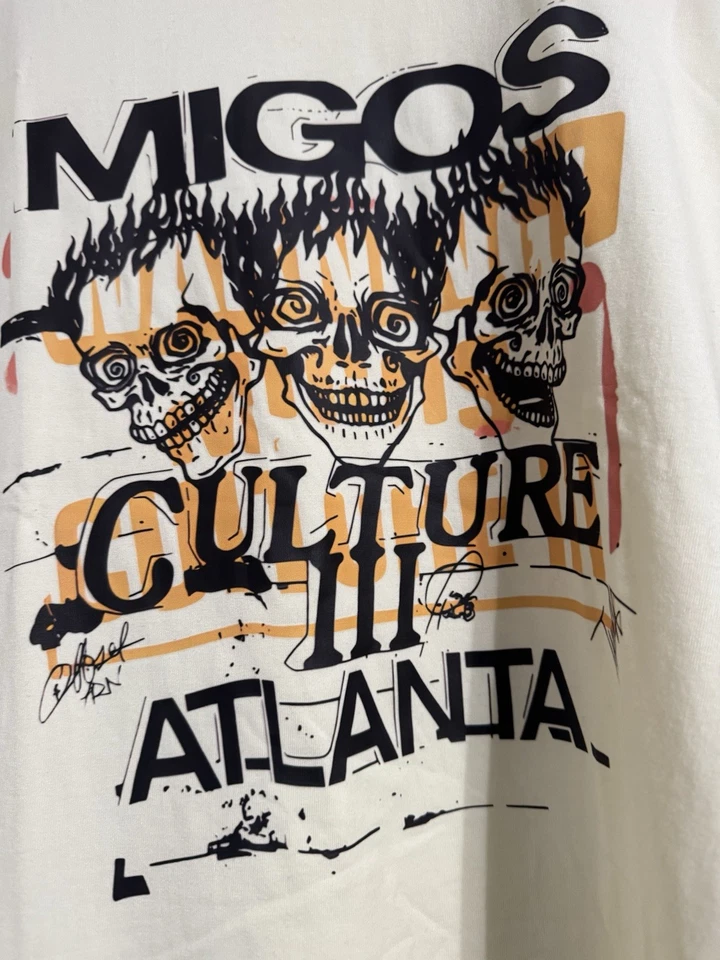 Camisa Gráfica Gallery Dept x Migos Para Hombre Beige Tres Calaveras Talla M NUEVA NUEVA CON ETIQUETAS Foto 2 de 4