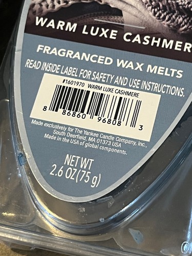 Lot of 7 YANKEE CANDLE WARM LUXE CASHMERE FRAGRANCED WAX MELTS 6 MELTS PER PACK - Picture 4 of 5