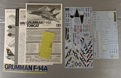 Tamiya 61114 1/48 F-14 Tomcat Decals & Instructions | eBay