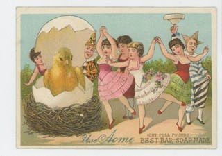 Mr Fancy Cancel Acme Soap Best Bar Soap Made W A Hess Groceries Ad Card #1774
