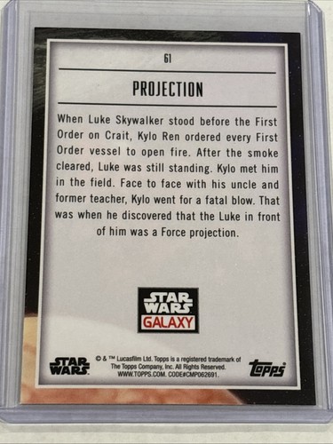 2023 Topps Chrome Star Wars Galaxy Projection Base Card #61 Luke Skywalker Jedi - Picture 2 of 2