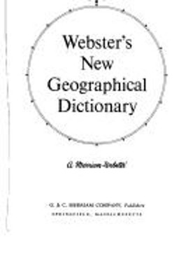 Webster's New Geographical Dictionary Hardcover