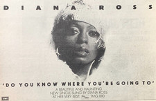 DIANA ROSS 1975 vintage ADVERT DO YOU KNOW WHERE YOU'RE GOING TO Theme Mahogany