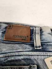 Flypaper Jeans Men’s 33x30 Blue Denim Straight Leg Distressed Light Wash
