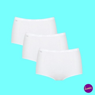 SLOGGI Women's Basic+ Maxi Briefs, 3-Pack, White, UK 16 | EU 44 | US 12