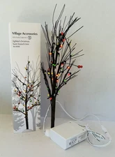 Dept 56 Christmas Village Accessories Lighted Christmas Bare Branch Tree #53193