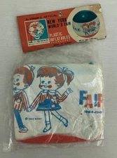 1964-65 New York World’s Fair inflatable ball new in bag with header card