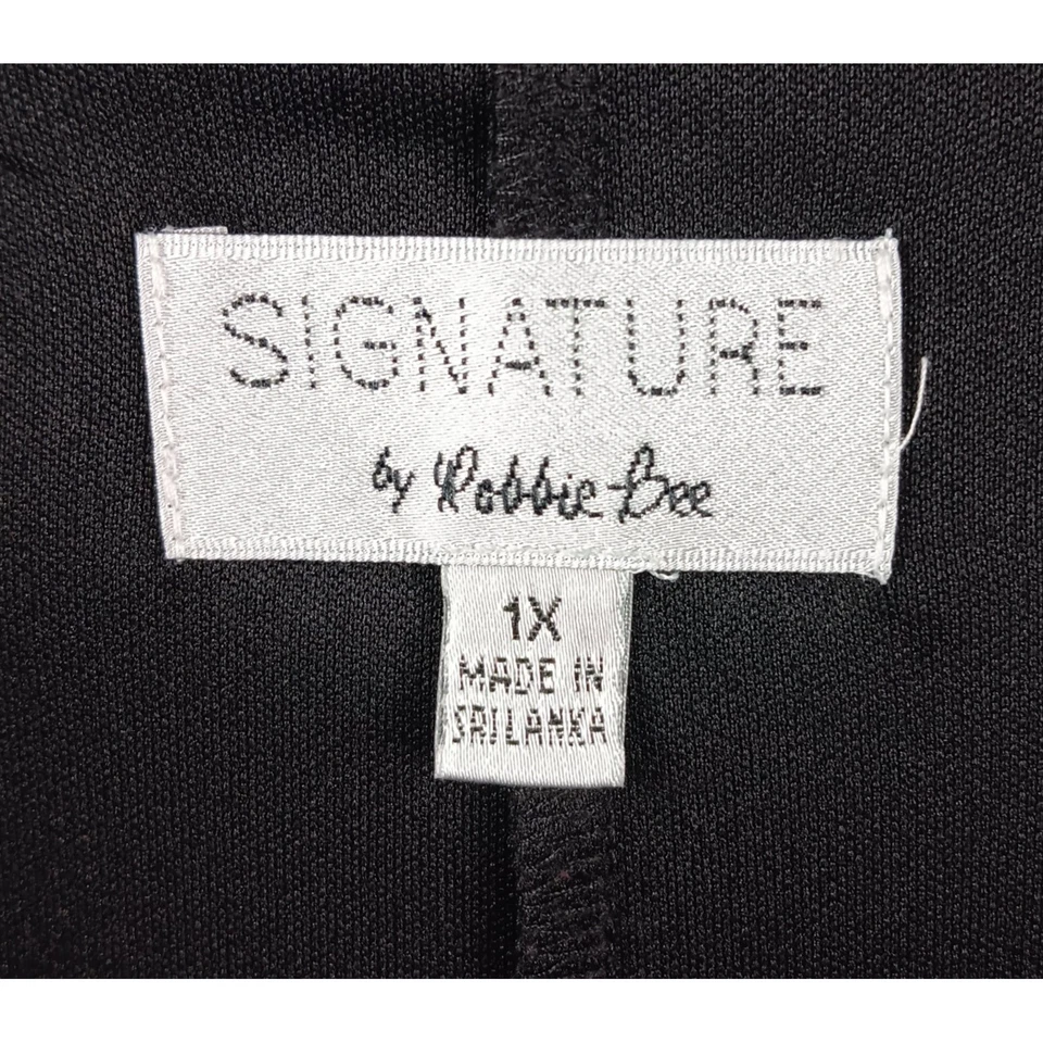 Signature by Robbie Bee Womens 1X Gray Knit Dress Cowl Neck Button Front Pockets - Image 3 of 4