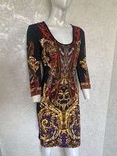 Just Cavalli Women s Baroque Print Bodycon Dress Size L Made in Italy