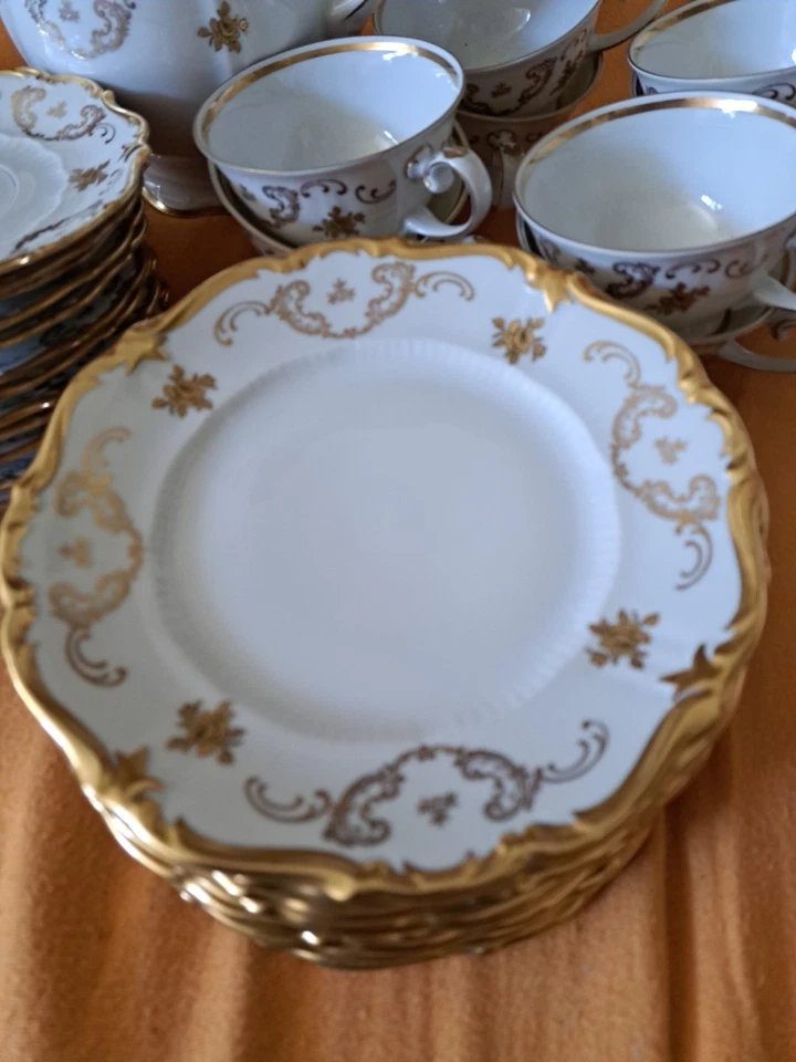 Antikes Barock  Kaffeeservice,Reichenbach, 12 Personen,fine China - Bild 2 von 4