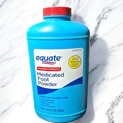 Equate, Max Strength Medicated Foot Powder, 10 oz.