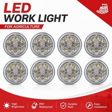 8x Led Work Lights Kit For Deere 10-60 Series 2510 2520 4230 4440 4055 4760