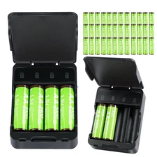 1.5V High Capacity AA Lithium Li-ion Rechargeable Batteries & Optional Charger