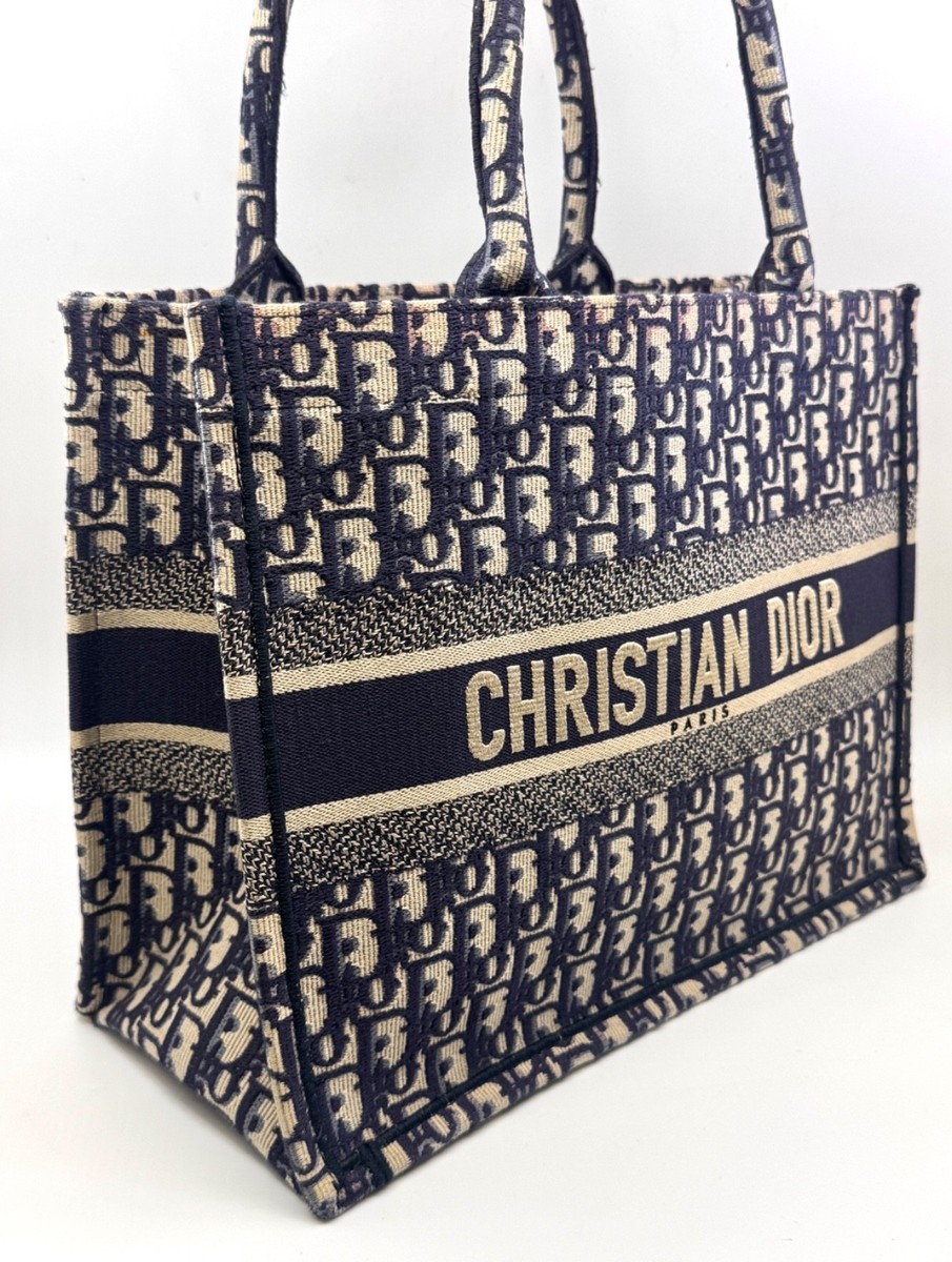 Christian Dior Oblique Book Tote 42 -Navy Blue color Bag | eBay