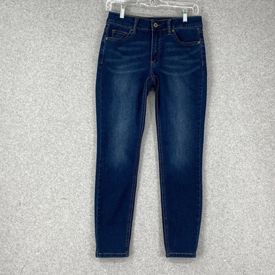 Jeans Skinny Ellen Tracy | Velluto Denim Elasticizzato Colore Grigio Gargoyle | Nuovi Con Etichette