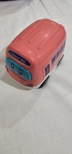 Pink School Bus Pull Back Vehicle Kids Toy