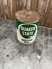 Vtg Quaker  State Motor Oil Can