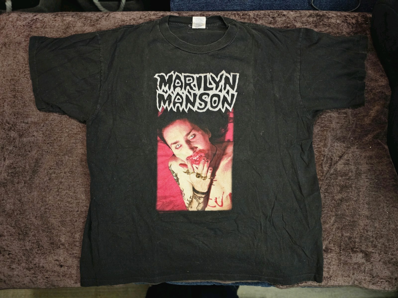 Marilyn Manson 1994 Winterland lunchbox  I Am The God Of F#€k size XL 🤘