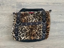 Vtg Y2k Tripp Nyc Furry Leopard Print Purse Bag Lip Service Hot Topic - Read