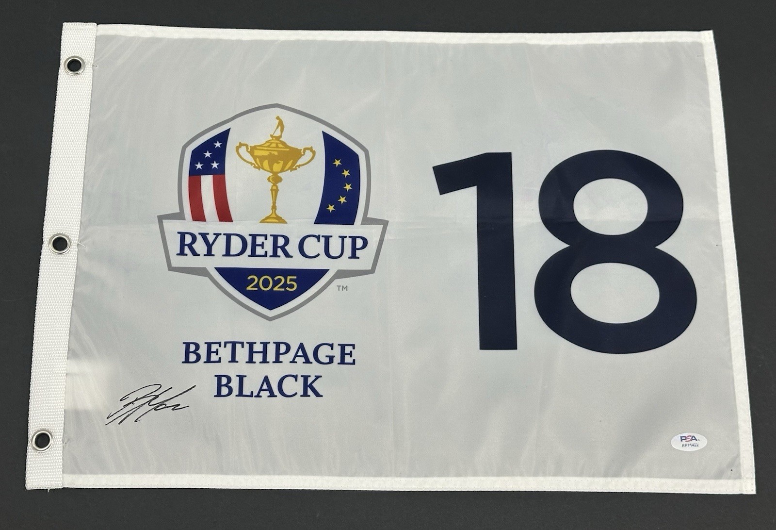Robert MacIntyre Signed 2025 Ryder Cup Europe Autographed Auto Flag PSA COA 