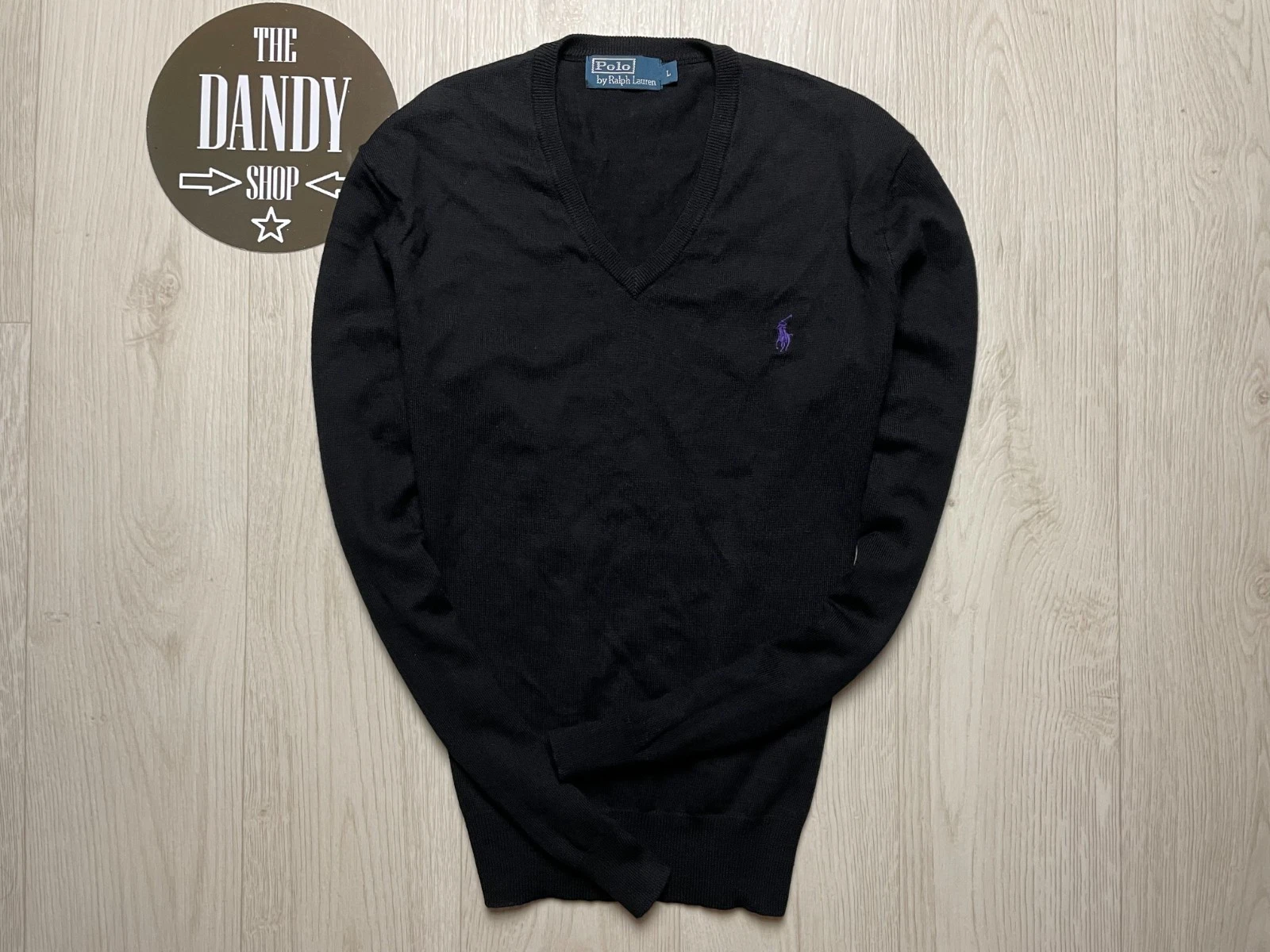 Polo Ralph Lauren Black Merino Wool Sweater Classic Crewneck, Size M-L
Opens in a new window or tab