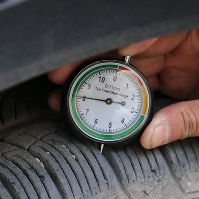 Car Tire Tread Depth Gauge High Accuracy Tyre Measure Tool with Storage Bag Auto