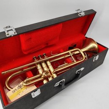 21474Splendor Trumpet Gold Vintage with Case